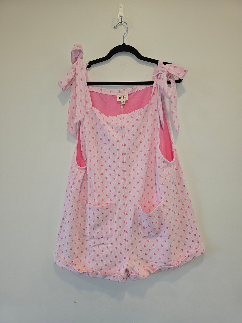 NWT BIBI Boutique Pink Heart Romper size 1x Very stretchy